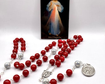 Divine Mercy Chaplet w/ St. Faustian Medal