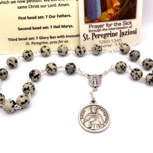 St. Peregrine Prayer Chaplet w/ Laminated Holy Card & Instructions (Patron of Cancer Patients)