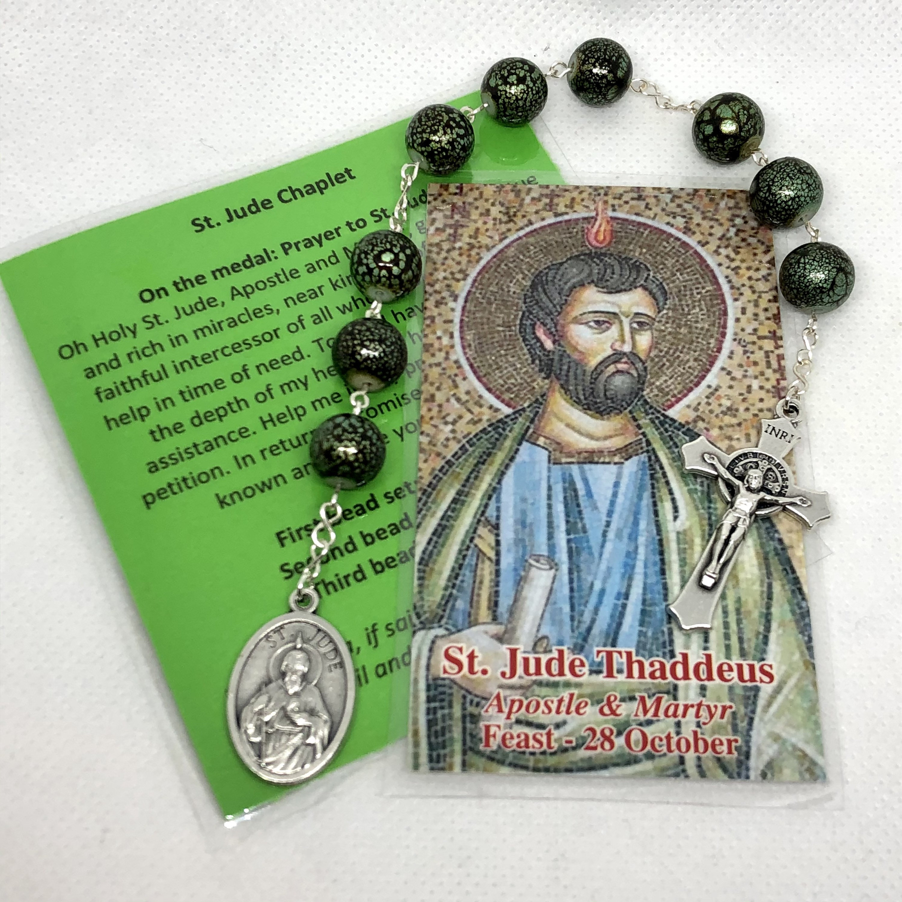 St. Jude Prayer Chaplet w/ Laminated Holy Card & Instructions Etsy