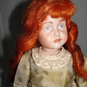 13&quot; Artist Reproduction Krammer & Reinhart Marie Doll, Bisque and Cloth Body, Mint Condition