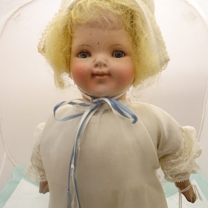 This is 17&quot; Ideal Mama Doll, Composition with a Cloth Body. The Cutest Face.