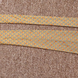 Vintage gold, blue, and orange diamond necktie image 5