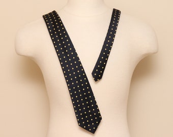 Vintage 1960-70s blue with yellow diamond necktie