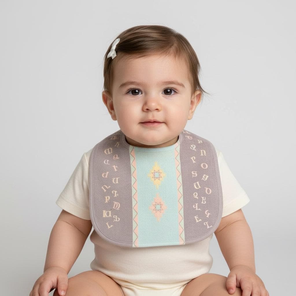 Armenian Alphabet Unisex Baby Bib