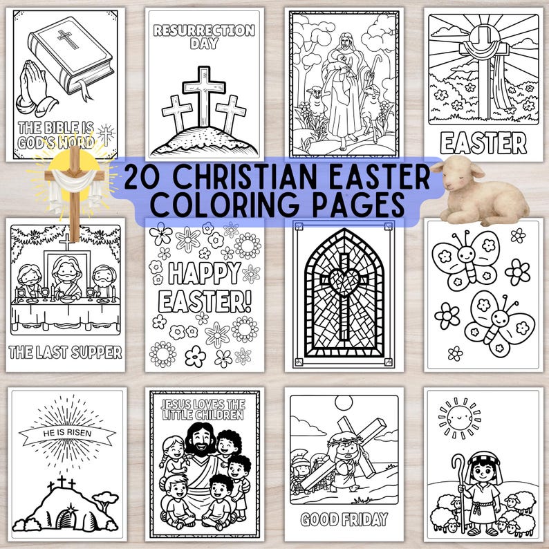 Christian easter coloring pages Sunday school coloring pages for kids resurrection Day coloring pages