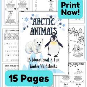 Winter Animals Worksheets for Kindergarten and 1st grade Arctic Animals Worksheets Winter Animals Activities 1st Grade Winter Worksheets