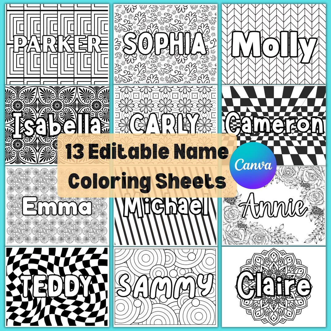 Zen Editable Personalized Zen Coloring Pages for Kids Teens Adults Editable Birthday ...
