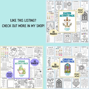 Christian Easter Coloring Pages for Kids Religious Easter Printable Color Pack Bible Resurrection Sunday School Coloring Sheets image 4