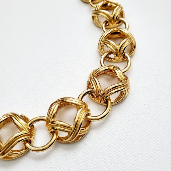 Vintage 1960s Christian Dior by Henkel Grosse Goldtone Open