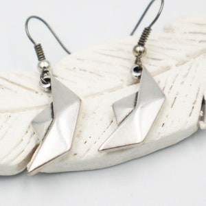 Paper boat Earrings, origami boat,Boat earrings