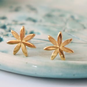 simple flower stud earrings, titanium pin stud earrings,Tiny stud earrings, Minimalist earrings,Mother's Day Gift,Dainty Studs