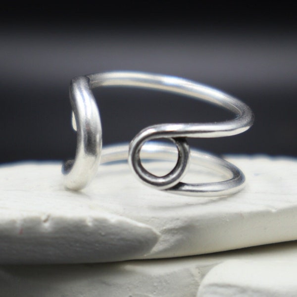 Safety Pin adjustable finger Ring,Dainty Stacking Ring,punk rock jewelry