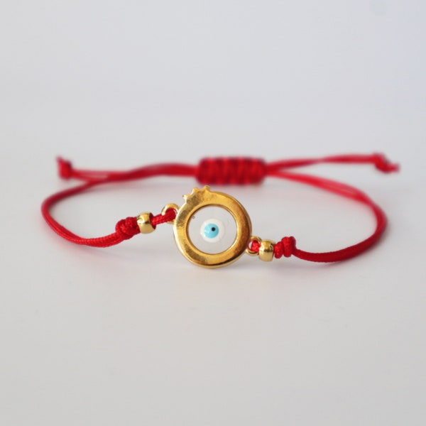 Charm Bracelet for Good Luck - Stunning Pomegranate Design, evil eye bracelet, good luck bracelet, gift for her