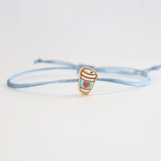 MiniJewelry Charm Tazza Da Caffè Per Bracciale – Scritta 'Take A Break' – Regalo Per Amanti Del Caffè