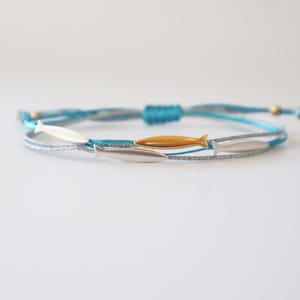 Das kleine Fischarmband,verstellbares Freundschaftsarmband, minimalistisches Armband, trendiges zierliches Armband