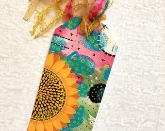 SALE--Sunflower Friend Gift, Sunflower Bridal Shower Gift, Sunflower Bookmark, Book Mark Gift for Friend, Sunflower Book Mark Gift Tag