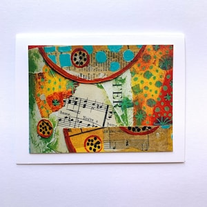 Einzigartige Collage-Hinweis-Karte, Mixed Media handgemachte Notecards, leere Note Karte Set, Briefpapier Geschenk für Sie