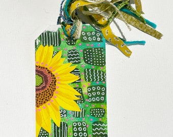 NEW-Sunflower Bookmark Tag, Sunflower Tag Gift, Sunflower Bookmark, Book Mark Gift for Friend, Sunflower Book Mark Gift Tag