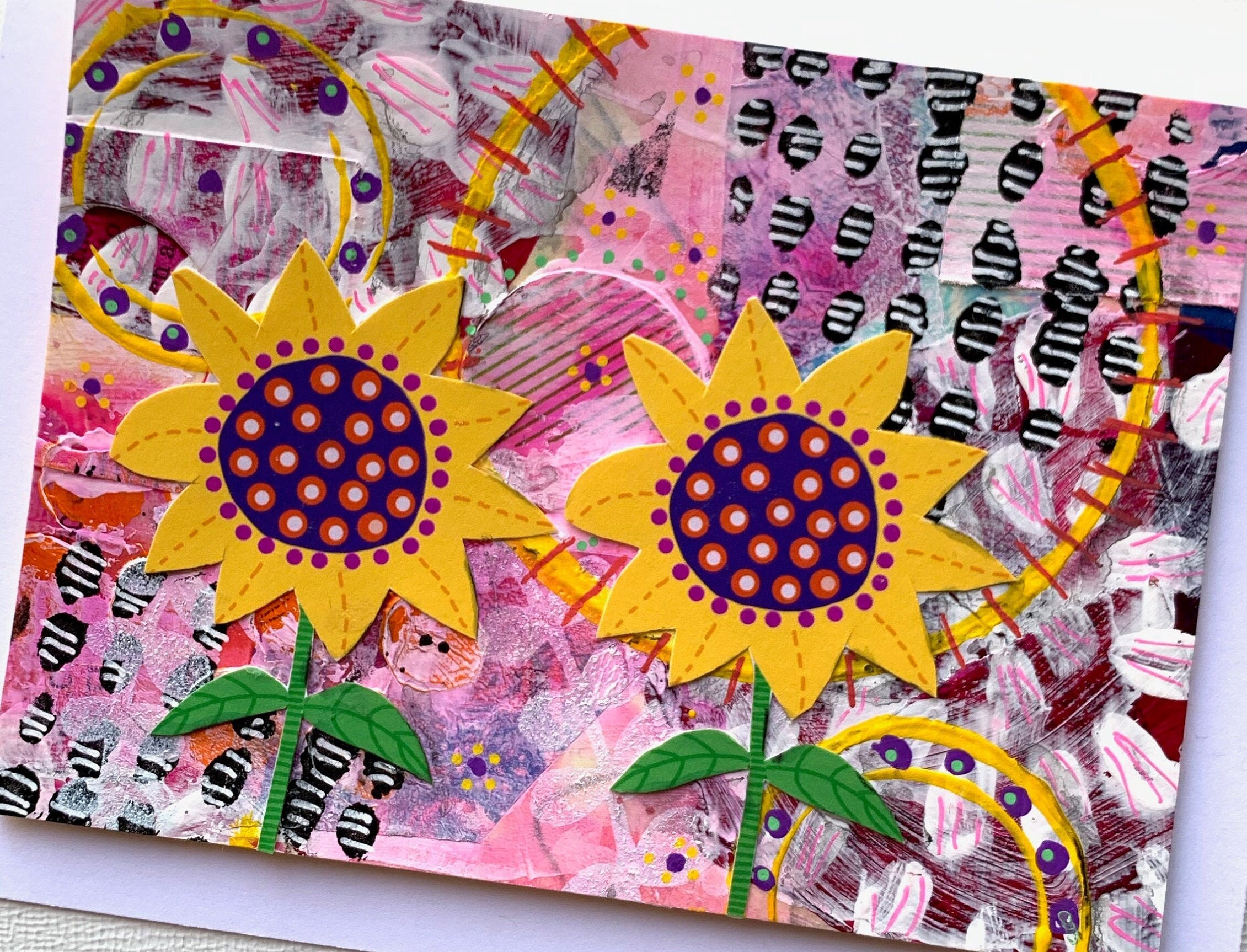 Sunflower Cards, Sunflower Notecard Set, Handmade Blank Greeting Cards ...