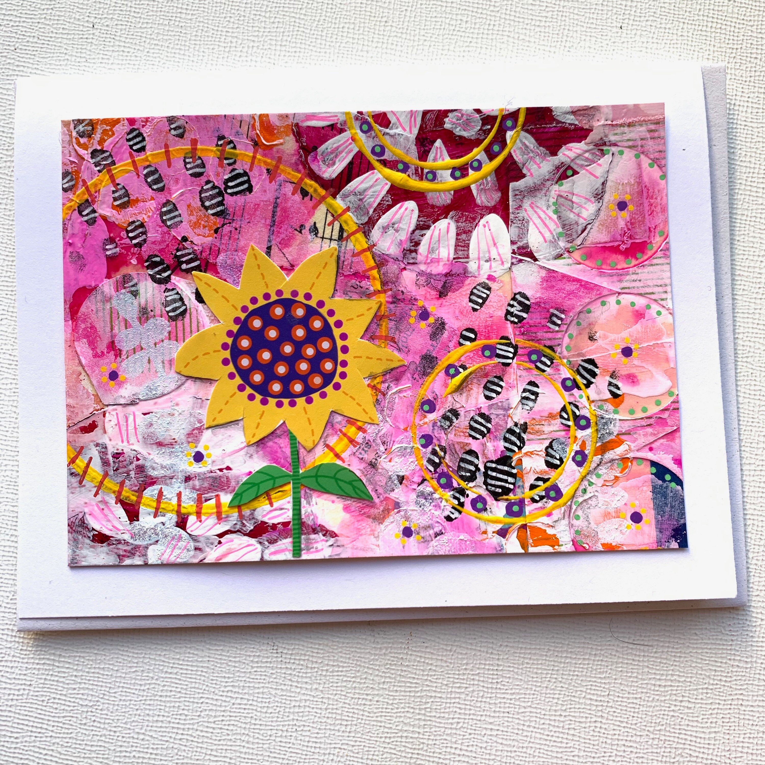 Sunflower Cards, Sunflower Notecard Set, Handmade Blank Greeting Cards ...