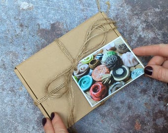 Vintage Button Box: Material-Themed Gift for Sewists & Crafters