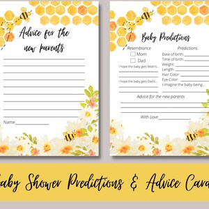 Honey Bee Baby Shower Cartes | Prédictions de la baby shower Mama to Bee | téléchargement instantané | | de baby shower d’abeilles Baby Shower | Imprimable
