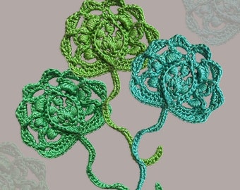 Lotus Leaf Crochet Pattern: Irish Lace Motif Applique (PDF Tutorial)