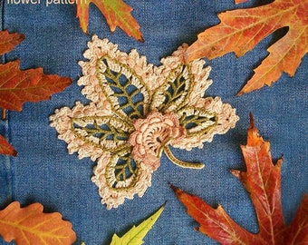 Crochet Pattern Maple Leaf Tree leaves pattern applique Tutorial How to make fall decor Plants crochet patterns