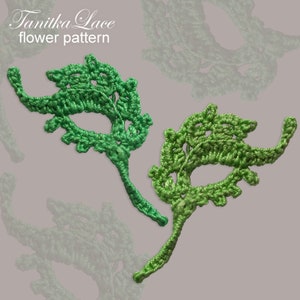 Fantasy Leaf Crochet Pattern. Crochet applique pattern for tree leaves, flowers, plants. DIY Crochet leaves
