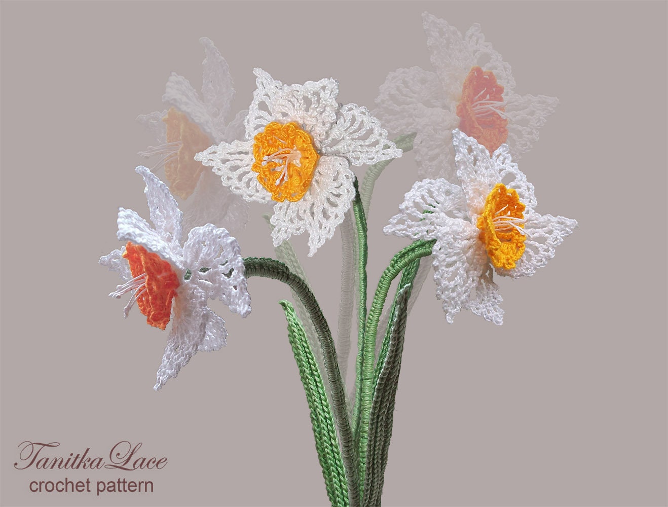 E-book Crochet Patterns Flower Collection. 4 Patterns Pack for - Etsy