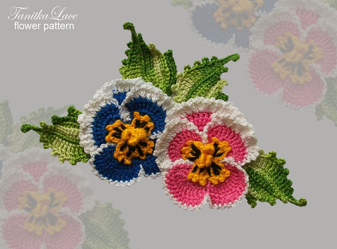 30 Pansy Crochet Patterns for Flowers, Decor, and Wearable Details 13 Pansy Flower Tutorial for Appliqués and Bouquets