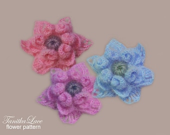 Flower Lace Crochet Pattern: DIY Applique Brooch Embellishment (PDF Pattern)