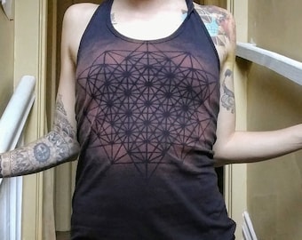 Skull Sacred Geometry Men's T-Shirt/Tank Top u638m