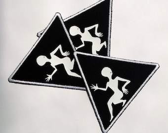 LIMITED RUN OF 25 - Glow in the Dark Triangle Embroidered Patch - The Ups and Downs of Mistakes - 3 Inches