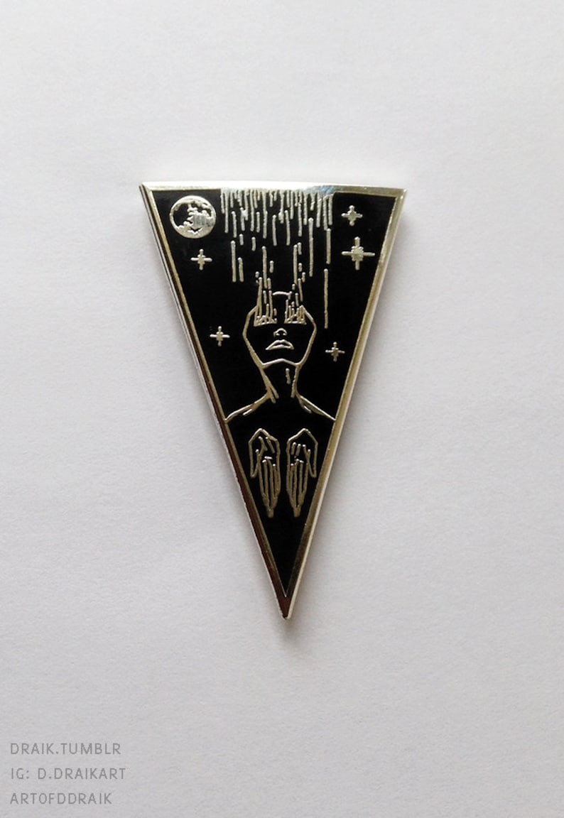 Hard Enamel Pin Successful Ritual 40 MM/1.5 inches Original Illustration image 2