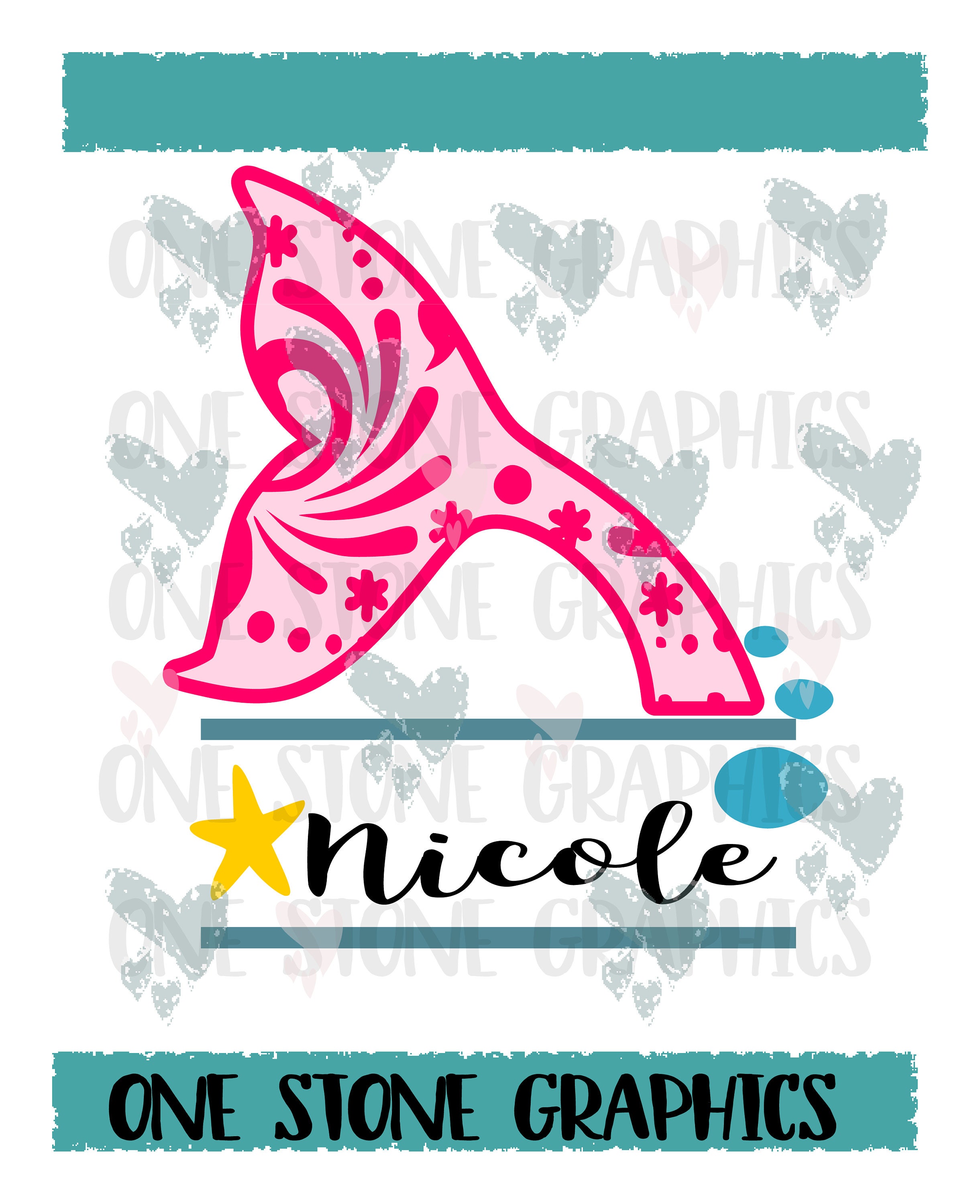 Download Mermaid Split Monogram Svg Filedxfjpegepscut Filemermaid Etsy