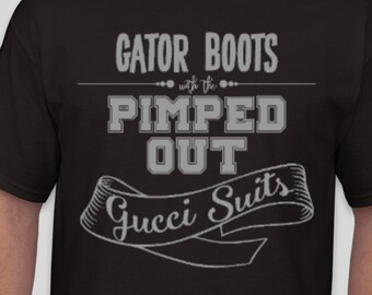 Cash Money Inspired Shirt Gator Boots With the Pimped Out Gucci Suits Etsy Canada