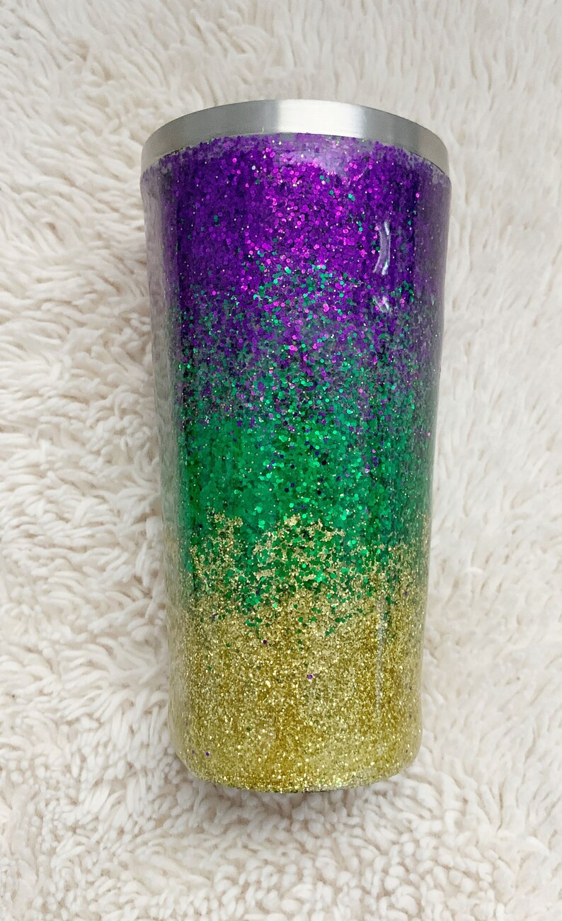 mardi gras insulated tumbler