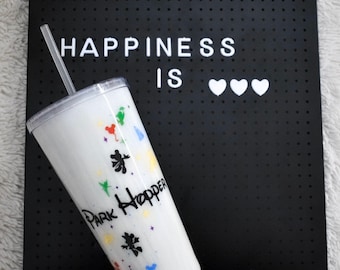 Starbucks Disney inspiriert Park Tumbler | Vakuumisolierte Doppelwand | Klassischer Tumbler mit Deckel & Stroh | Isolierte Wasserflasche