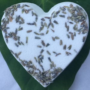 Lavender Bath Bomb - heart shaped bath bomb