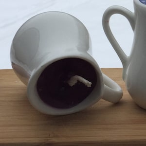 White Pitcher candle for wax play 4oz, soy wax.