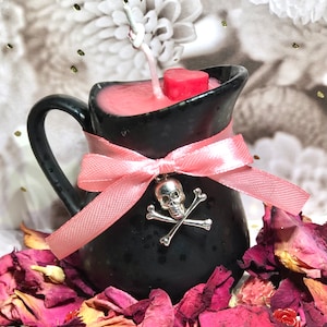 Black pitcher candle for wax play [choose your wax color] 4oz, waxplay