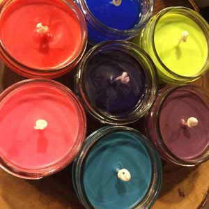 Set of 6 MASSAGE OIL oil CANDLES vegan organic all natural