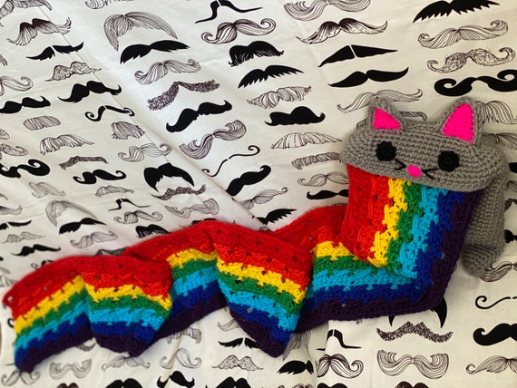 Rainbow Cat Nyan Barf Scarf Etsy