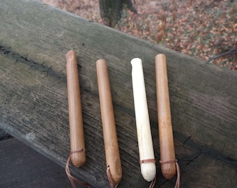Dulcimer Noter Hand Carved BAMBOO Lighter Harder Smoother to play Easy on the Hand Notched Rich Brown Carmelized color or light Natural