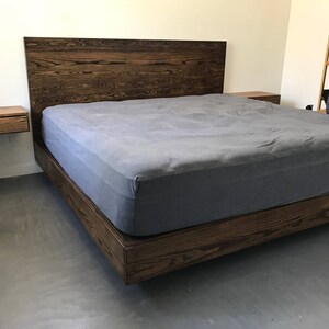 Storage bed frame with matching nightstands
