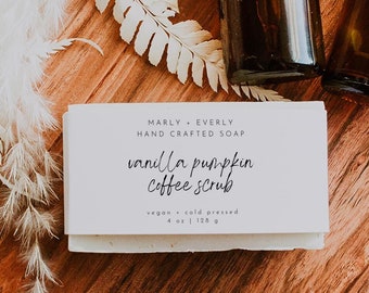 Canva Soap Label Template, Printable Soap Label Canva Template, Editable Soap Label Template, Custom Soap Wrap Label, Product Label | Riley