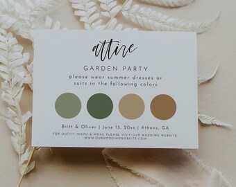 Wedding Attire Card - Etsy