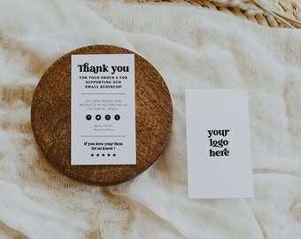 Small Business Thank You Template, Editable Small Business Thank You Card, Small Business Thank You Card Template, Packaging Insert