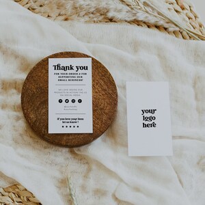 Small Business Thank You Template, Editable Small Business Thank You Card, Small Business Thank You Card Template, Packaging Insert